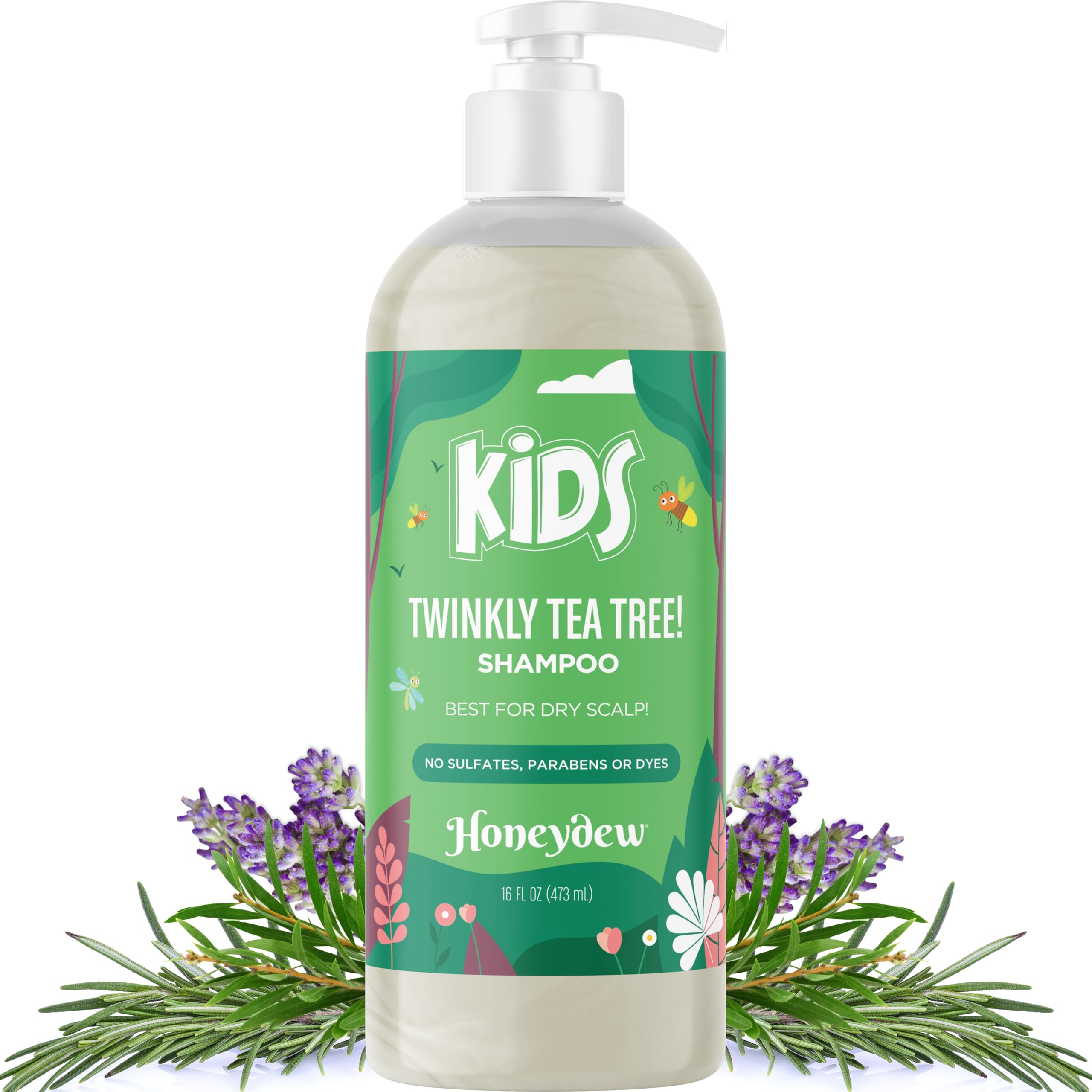 Honeydew cleansing kids shampoo bottle shows gentle cleansing for dry scalp