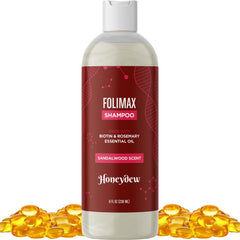 HONEYDEW Folimax Biotin Shampoo bottle promotes volume for thinning hair.