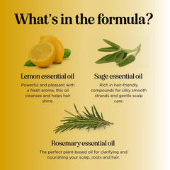 HONEYDEW Lemon Sage Shampoo label closeup highlighting natural ingredients