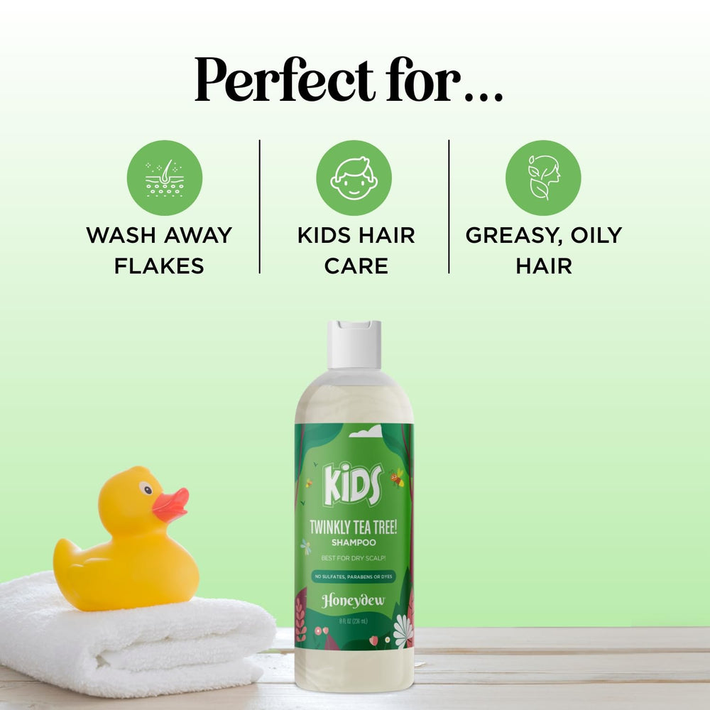 Honeydew Tea Tree Oil bottle featured in calming bathroom scene.