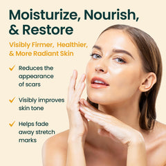 Honeyskin Bio Pure Skincare Oil logo and bottle viewed alongside ingredients list.