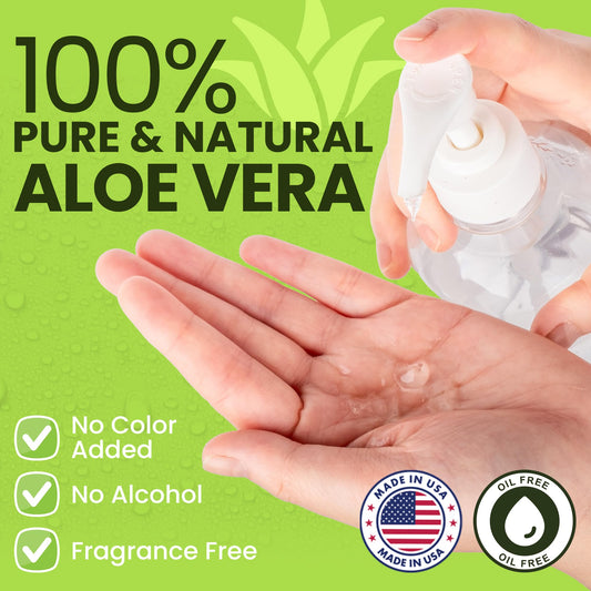 Honeyskin Organic Aloe Vera Gel on the face for daily moisturizing and soothing comfort.