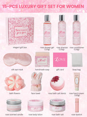 honiitaa Rose shower gel bottle for luxurious at-home cleansing.