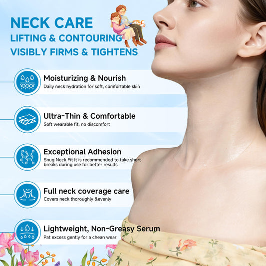 HONLINK hydrolyzed collagen neck mask close-up shows serum infused sheet for nourishment