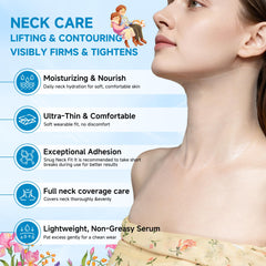 HONLINK hydrolyzed collagen neck mask close-up shows serum infused sheet for nourishment