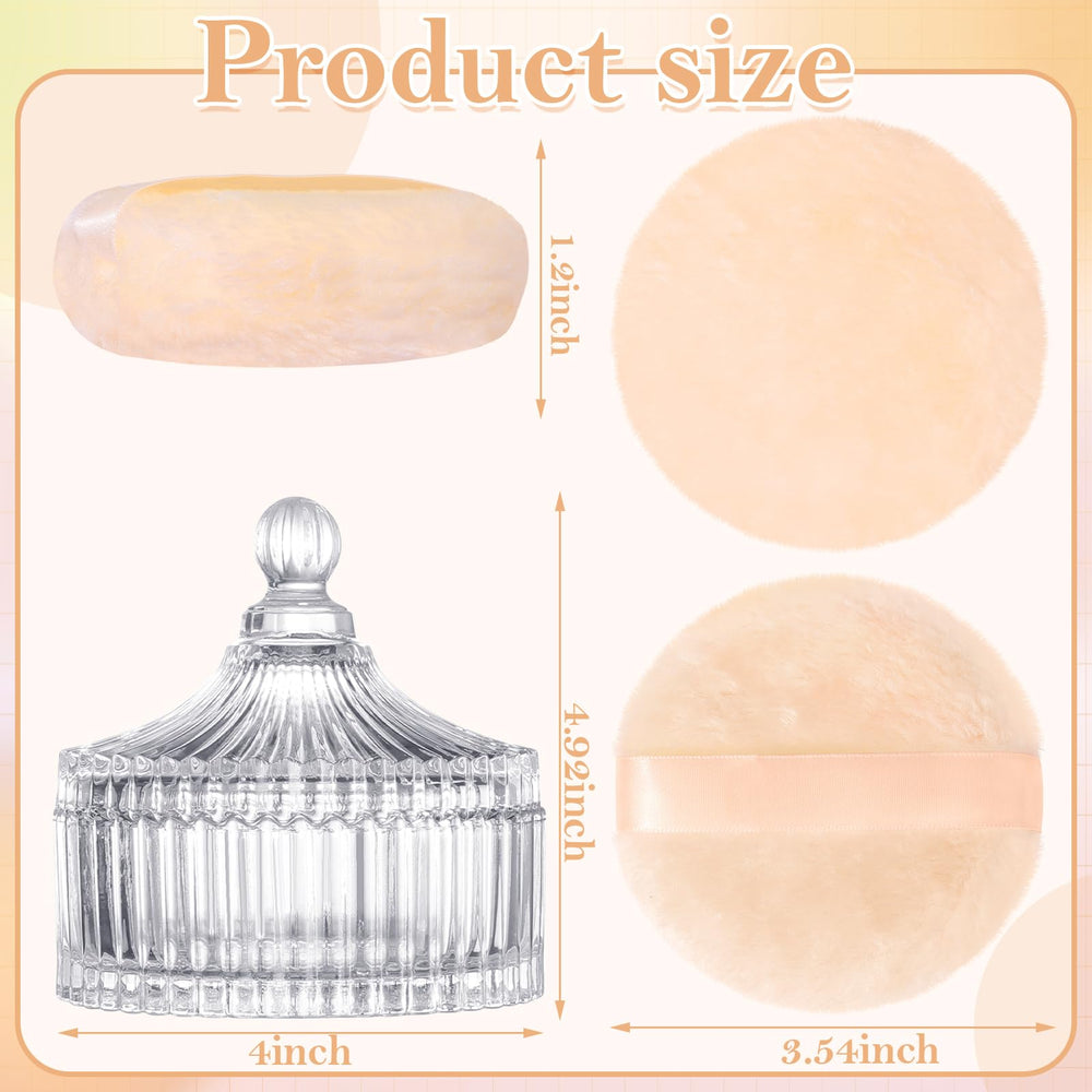 HONSIO beige puff with plush texture for gentle powder application