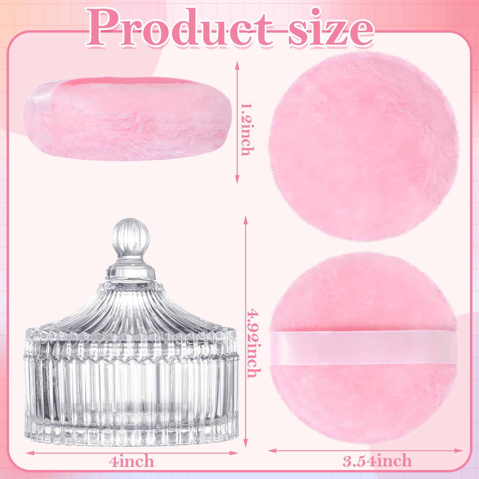 Crystal case with powder for travel protection and mess-free storage