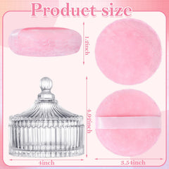 Crystal case with powder for travel protection and mess-free storage