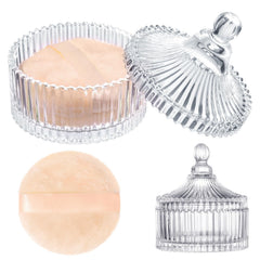 HONSIO large body powder puff with crystal case for even full-body dusting