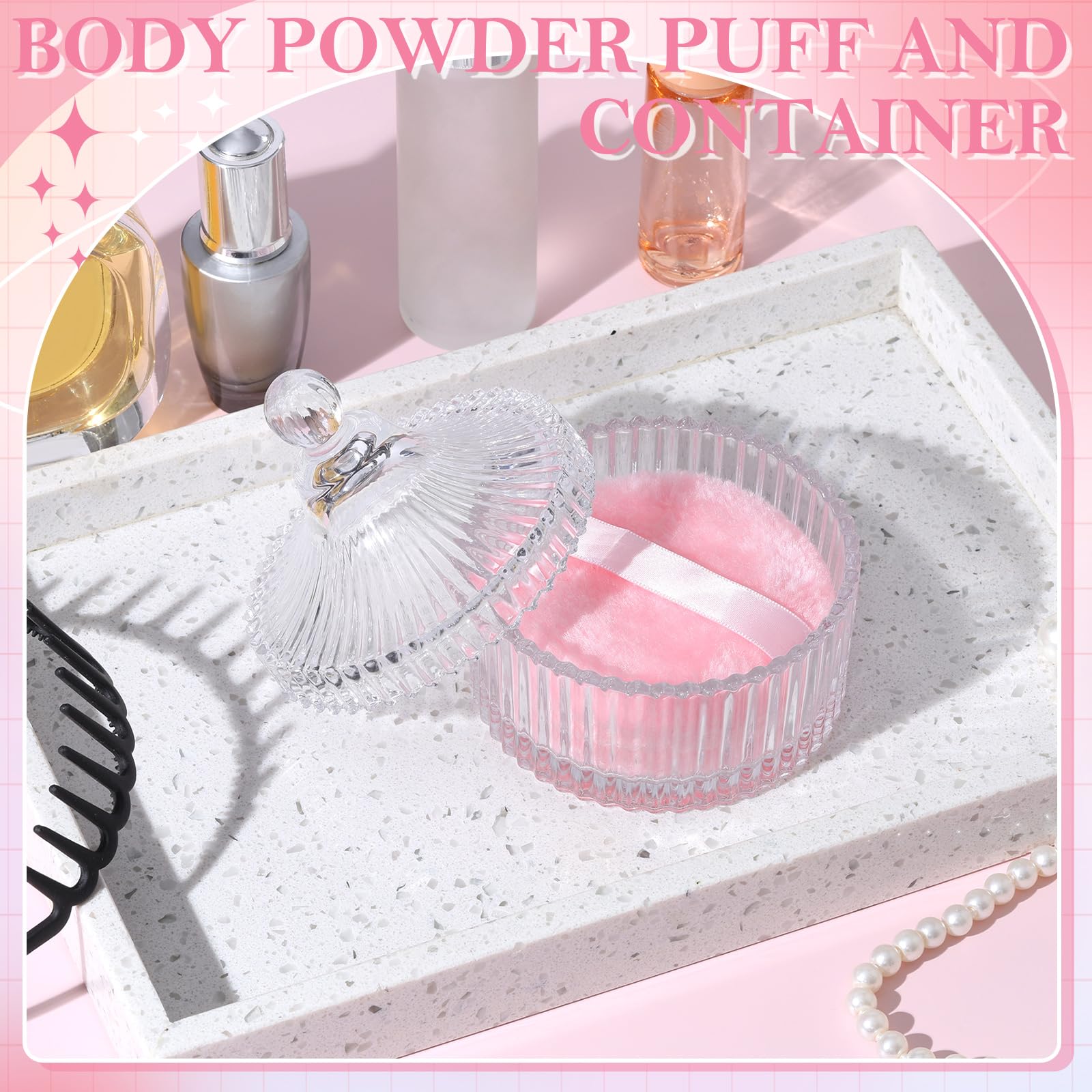 Storage container keeping the powder puff clean when not in use