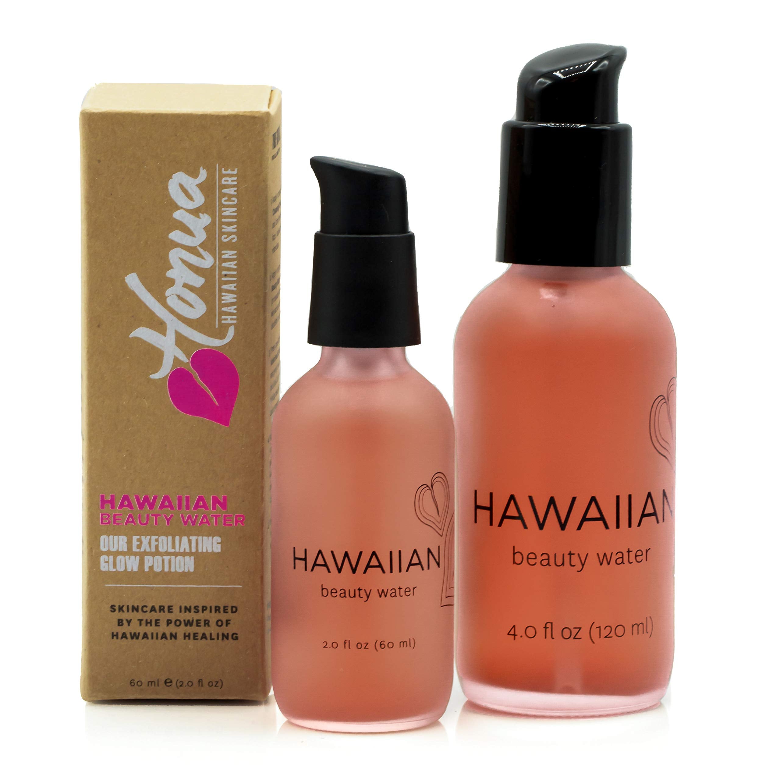 Mist applied on the face with Honua Beauty Water for a luminous complexion