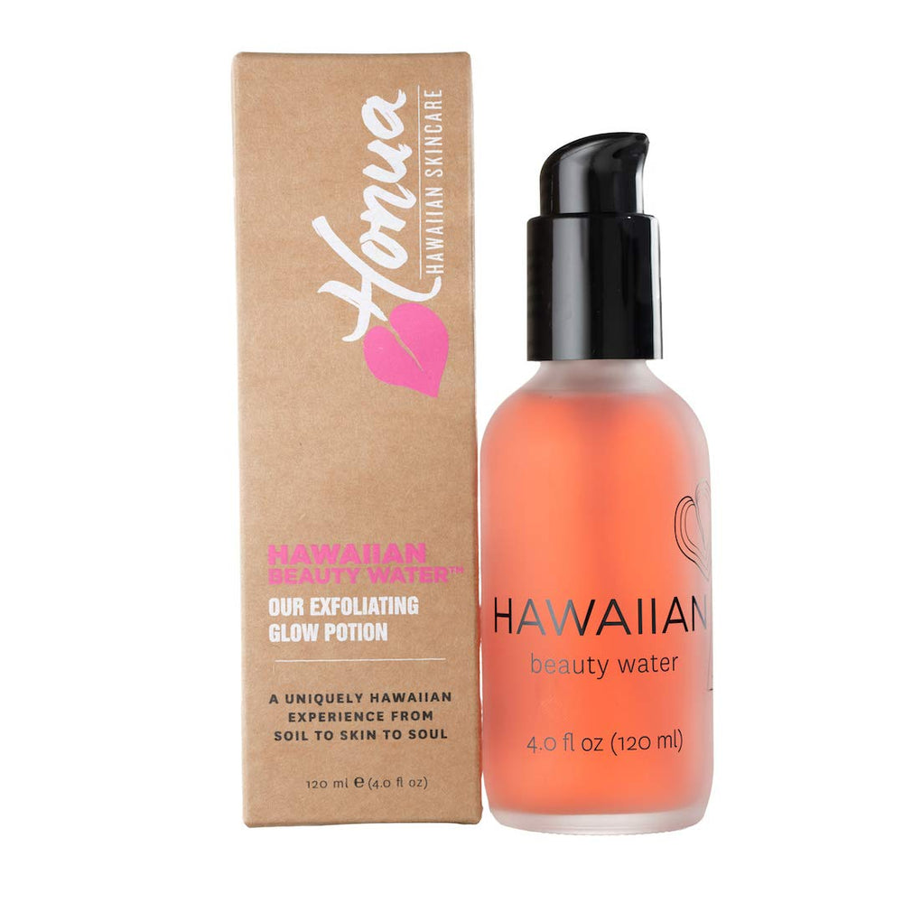 Honua Hawaiian Skincare Hawaiian Beauty Water spray in hand for refreshing hydration