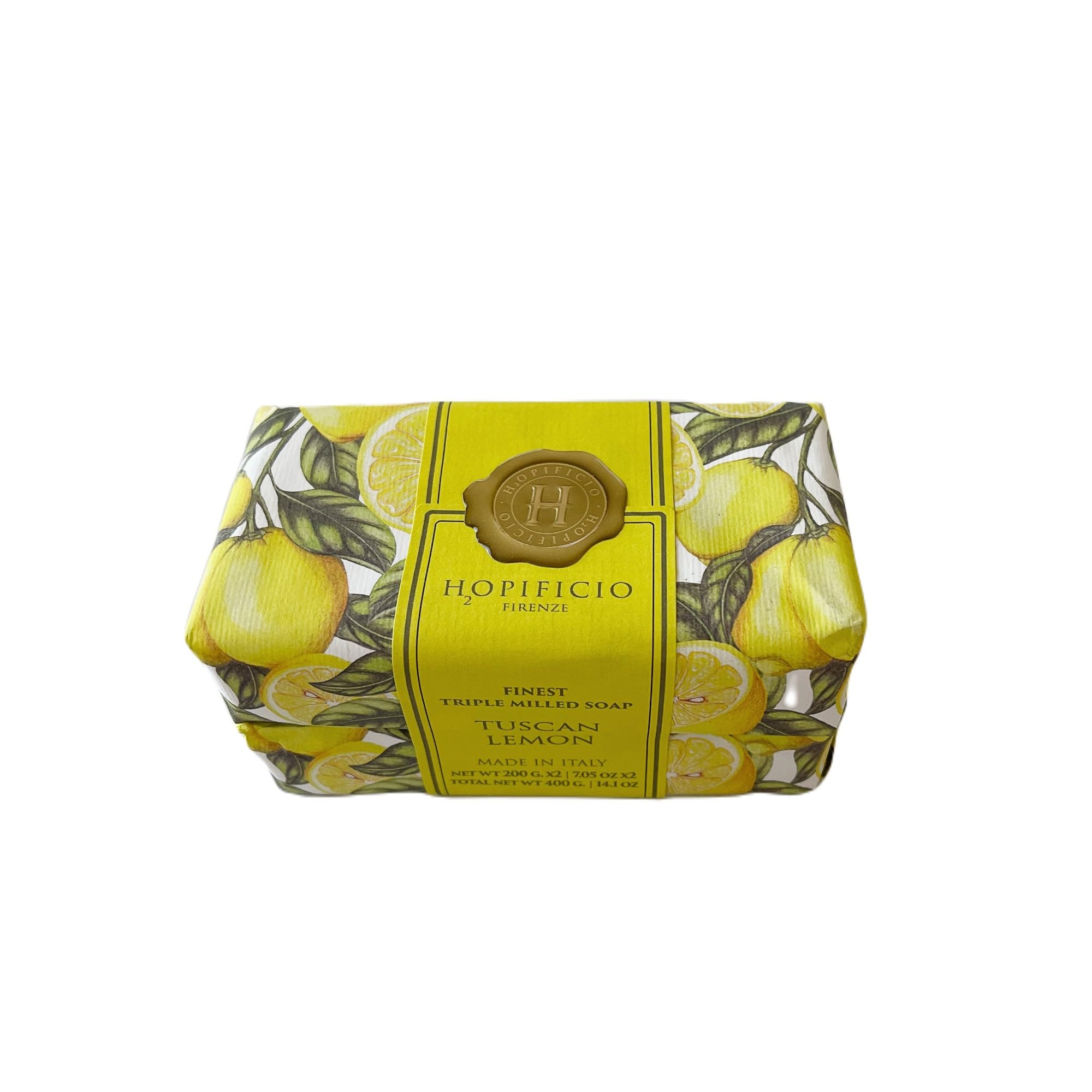 Hopificio Firenze two-bar packaging shows Italian craftsmanship and citrus fragrance.