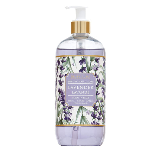 Hopificio Lavender Liquid Hand Soap bottle highlights premium, hypoallergenic cleansing.