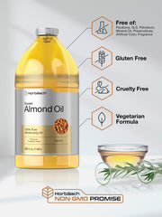 Horbaach Almond Oil skin application demonstrating deep moisturization.