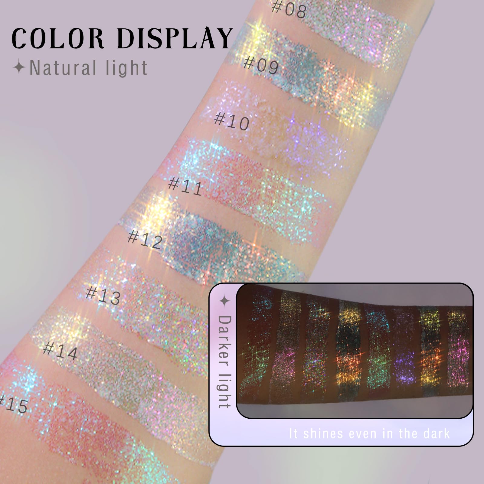 HOSAILY body glitter shimmer suitable for day and night