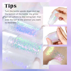 HOSAILY face glitter application glides smoothly