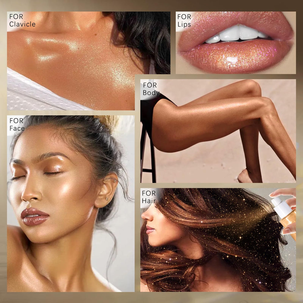 HOSAILY face glow rose gold shimmer highlights facial features