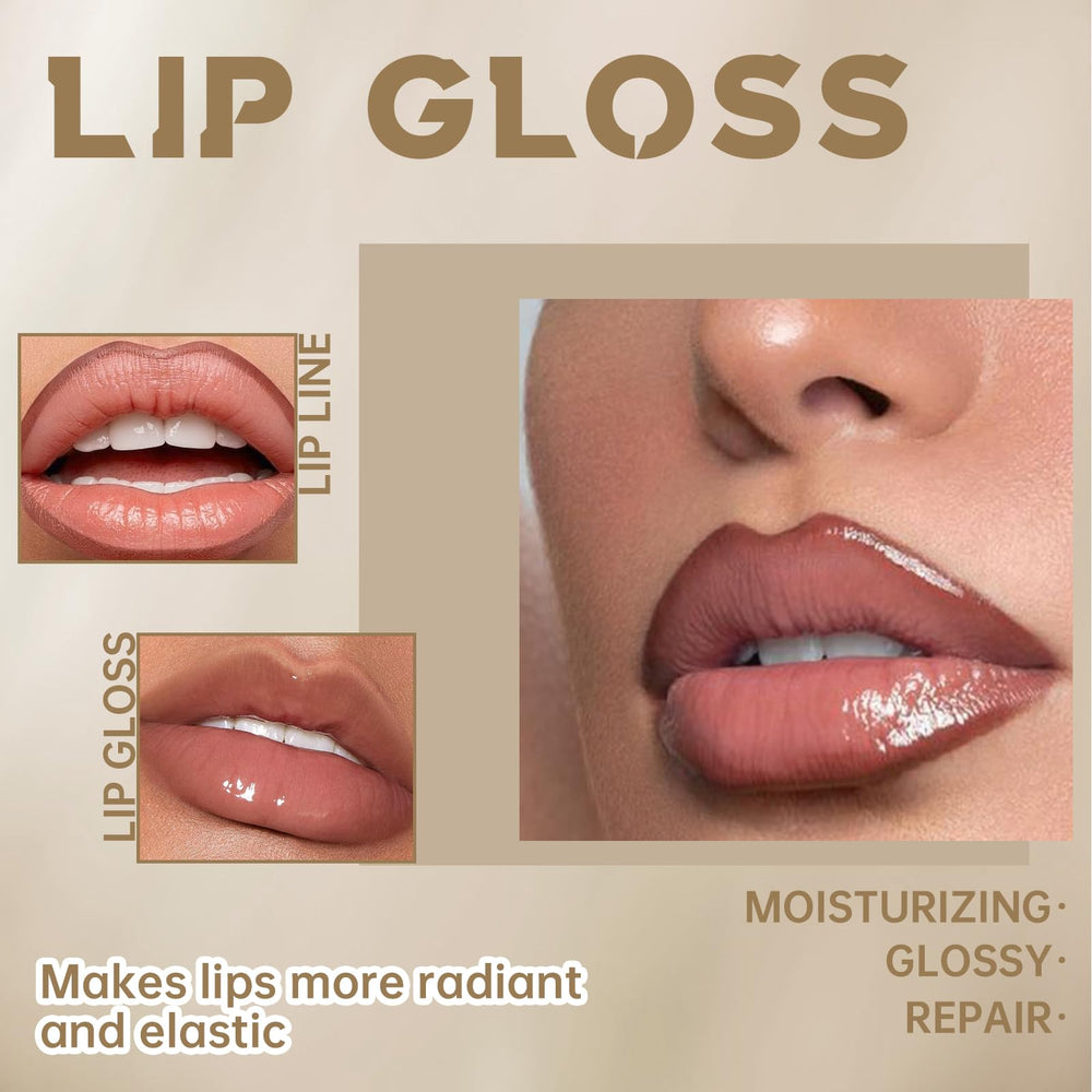 Hosaily nude lip gloss adds luminous, moisturizing shine.