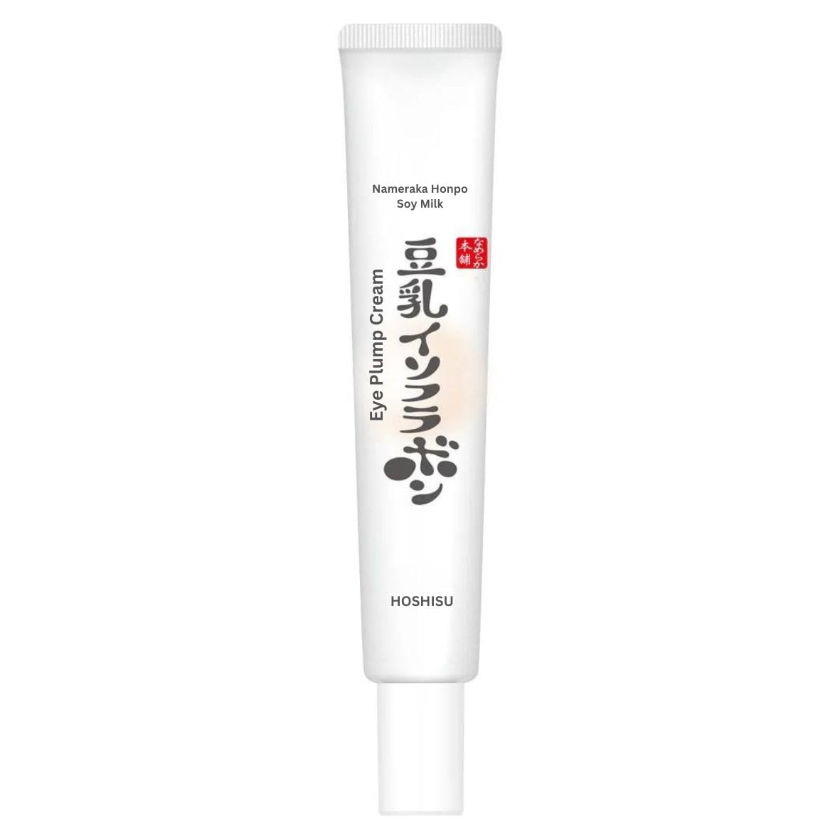 Texture close-up of soy milk eye plump cream with fast absorption.