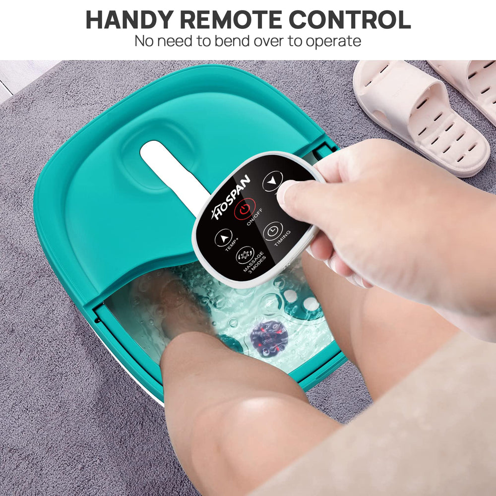HOSPAN rotary massage highlights 3D balls for targeted foot relief.