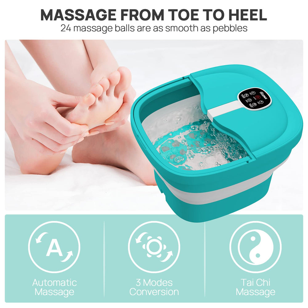 HOSPAN shiatsu balls provide automated foot massage for tired feet.