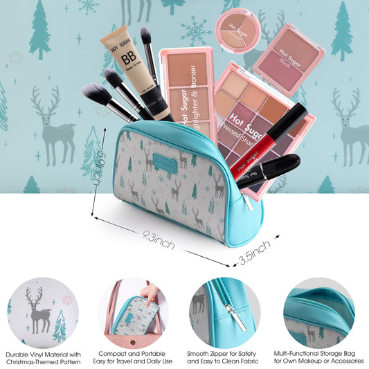 Hot Sugar blue cosmetic bag included for easy travel organization