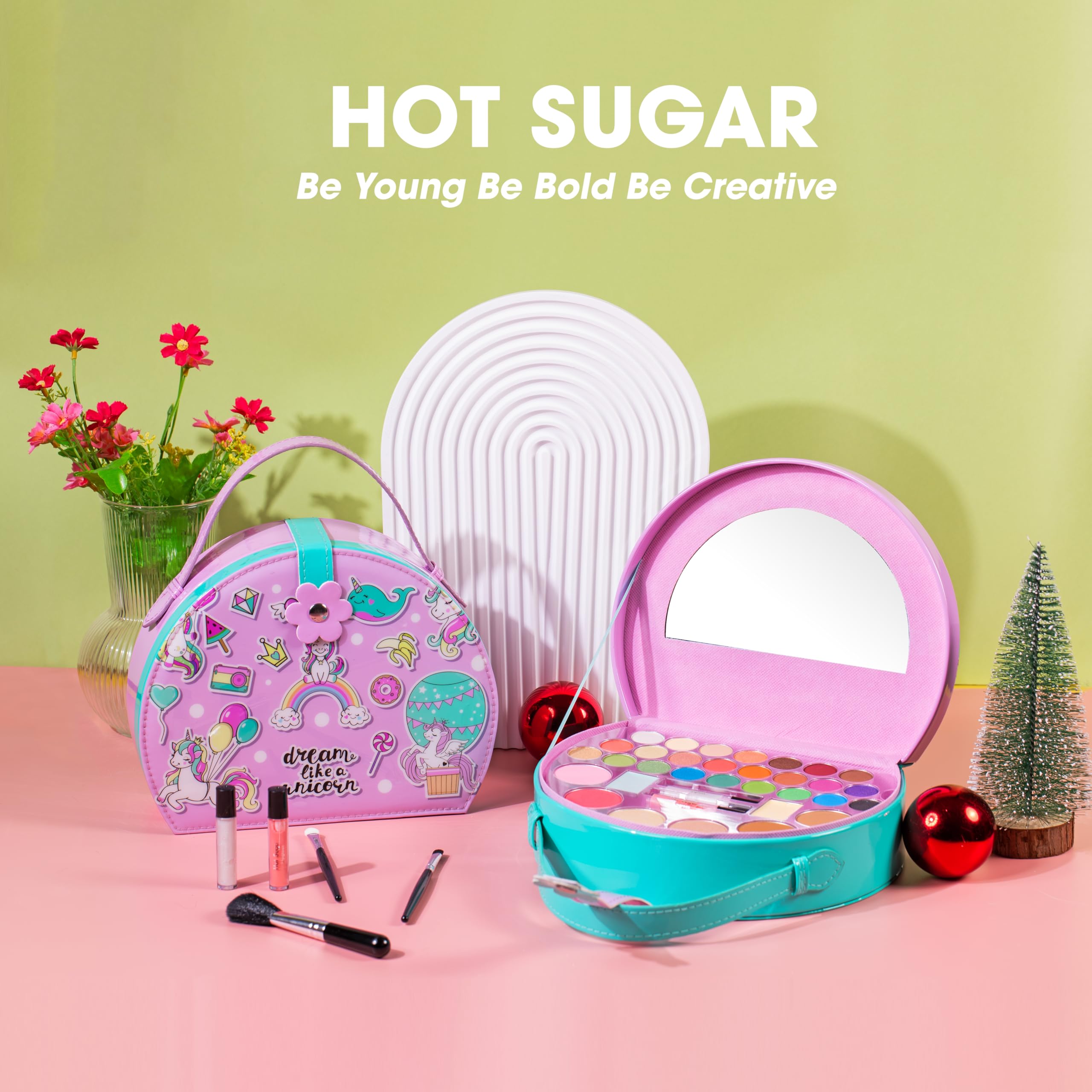 Hot Sugar dress-up play with safe, imaginative cosmetics for kids.
