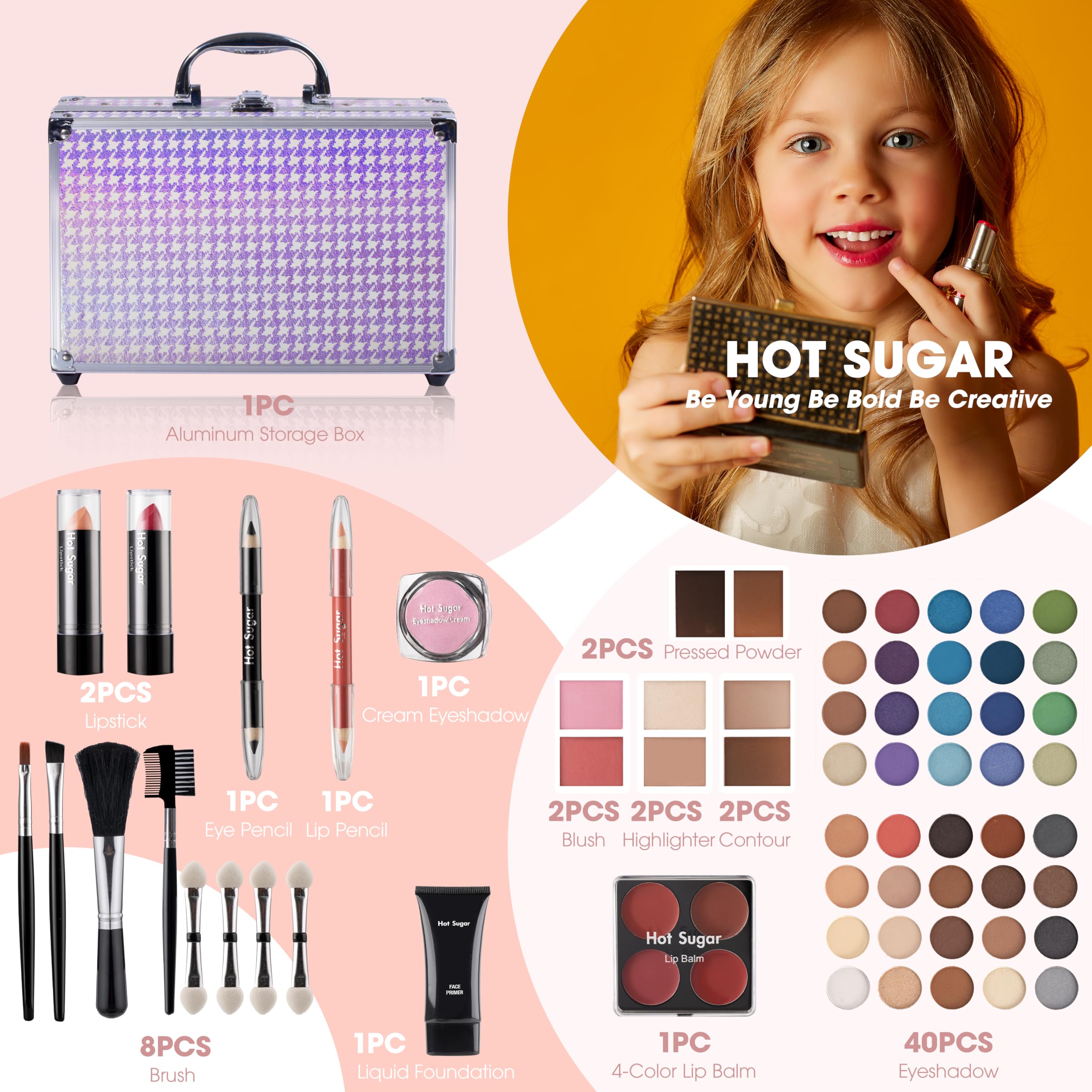 Hot Sugar four-color lip balm for easy, colorful shade options.