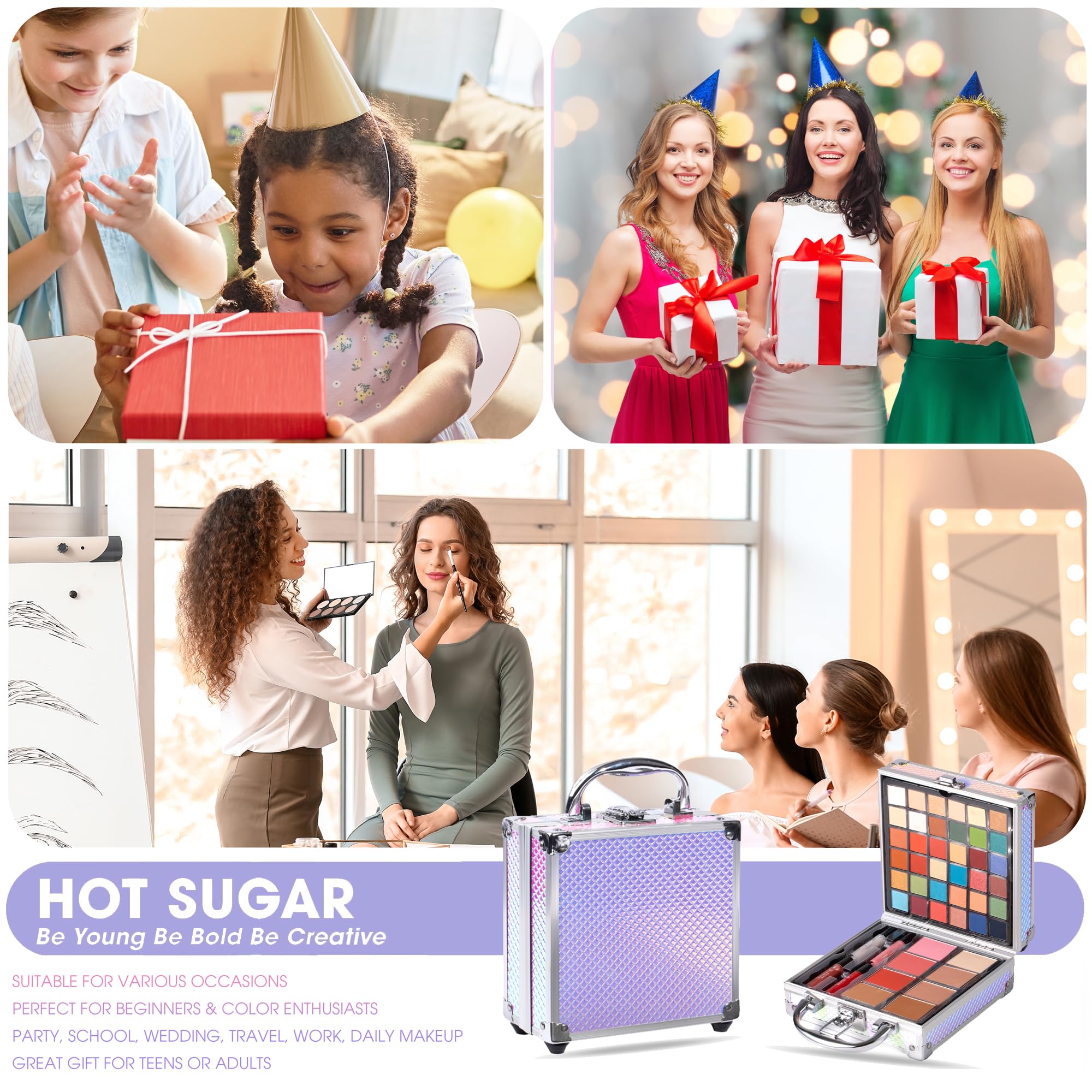 Hot Sugar contour kit and brushes for easy beginner makeup
