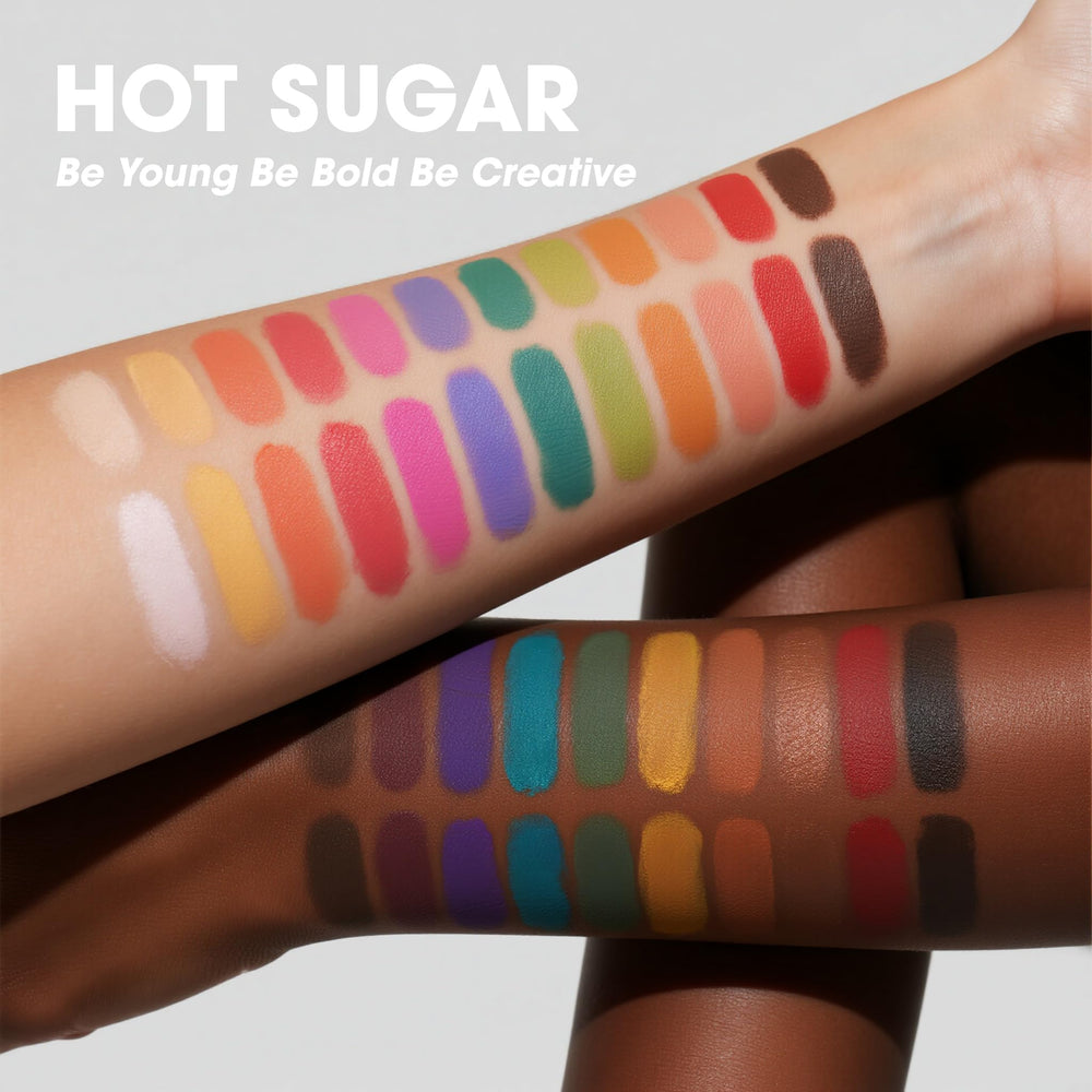 Hot Sugar makeup kit foundation-palette provides an even base for balanced skin tone.