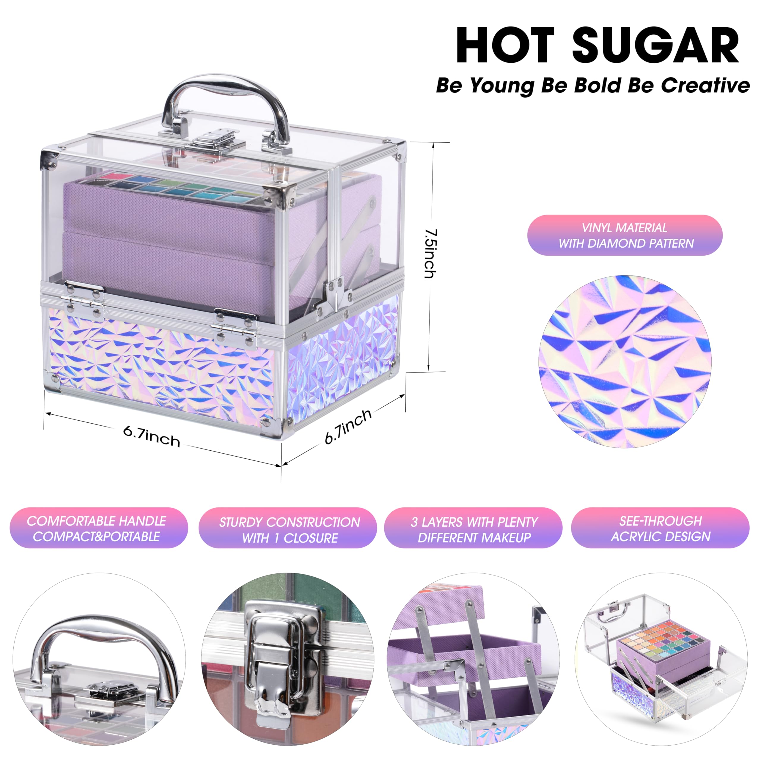 Hot Sugar 42-piece palette set with vibrant colors for versatile day-to-night looks.