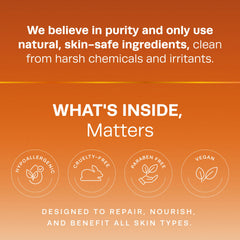 Hot Vita Vitamin C Body Oil pump bottle on bathroom shelf.