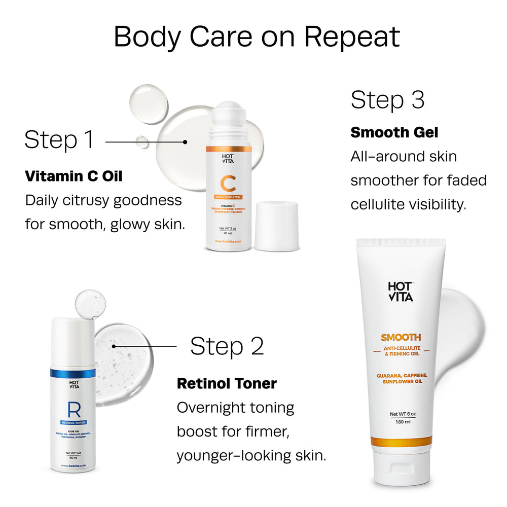 Hot Vita Vitamin C Body Oil for daily use and hydration.