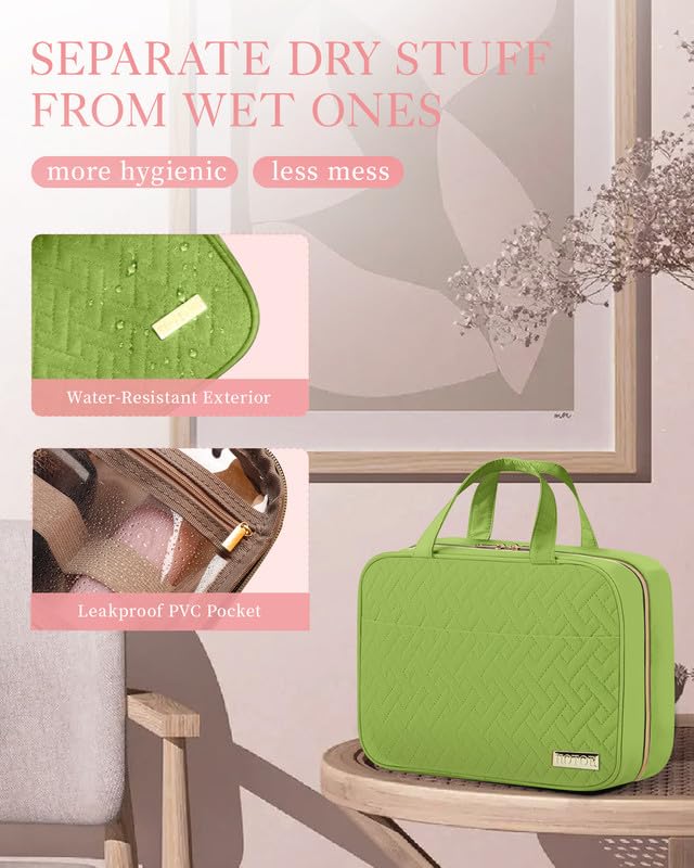 HOTOR travel toiletry bag expands for added space and quick access during packing