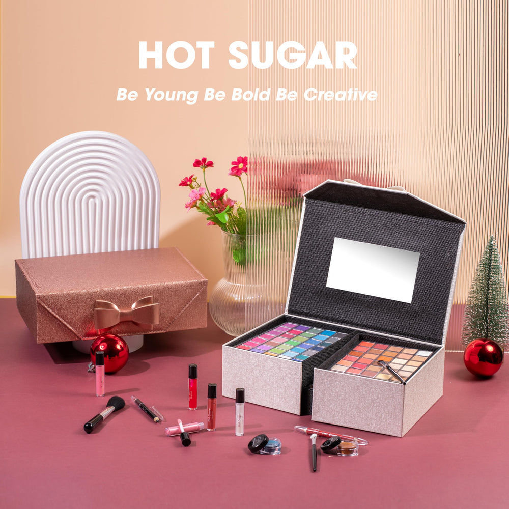 Hot Sugar brush set offers precise application for quick makeup routines.