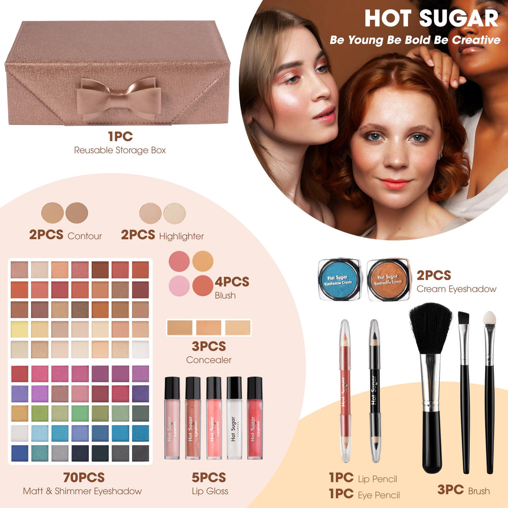 Hot Sugar lip gloss collection adds color with a smooth, non-sticky finish.