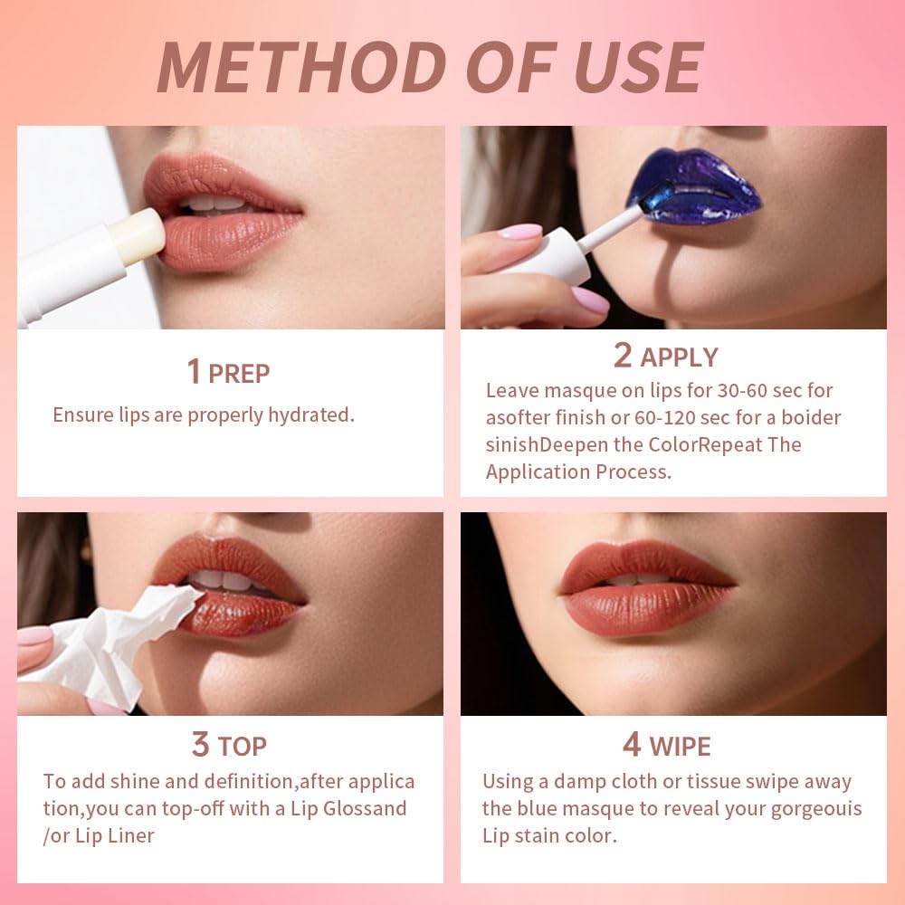 Houksouml Lip Stain Muted Terracotta shade enhances natural lip tone.