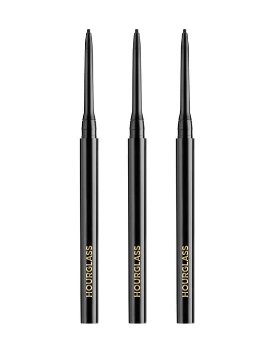 Hourglass Obsidian 1.5mm mechanical gel liner close-up showing precise tip for tightlining.