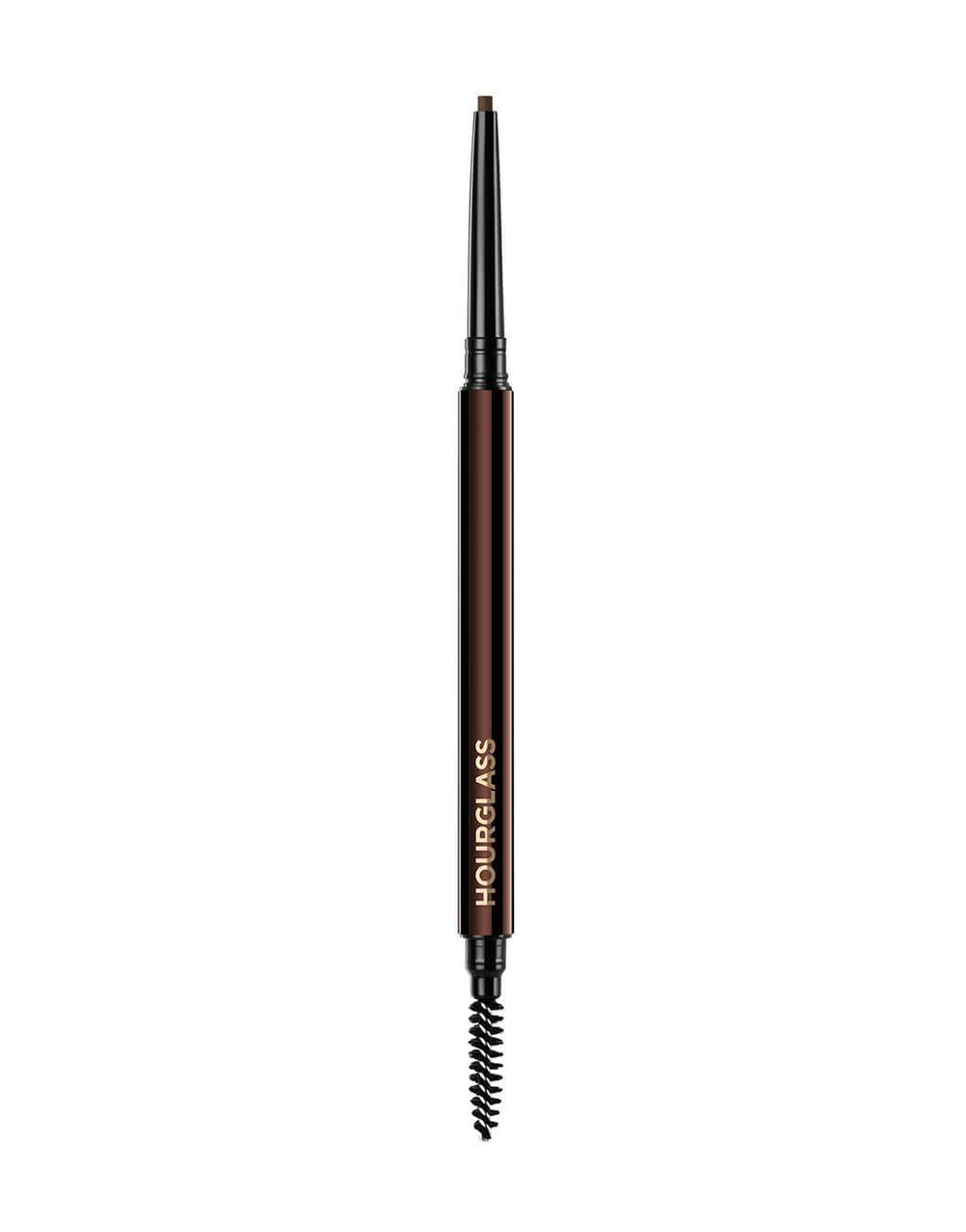 Hourglass Arch Brow Pencil close-up shows precision tip for natural hair-like strokes