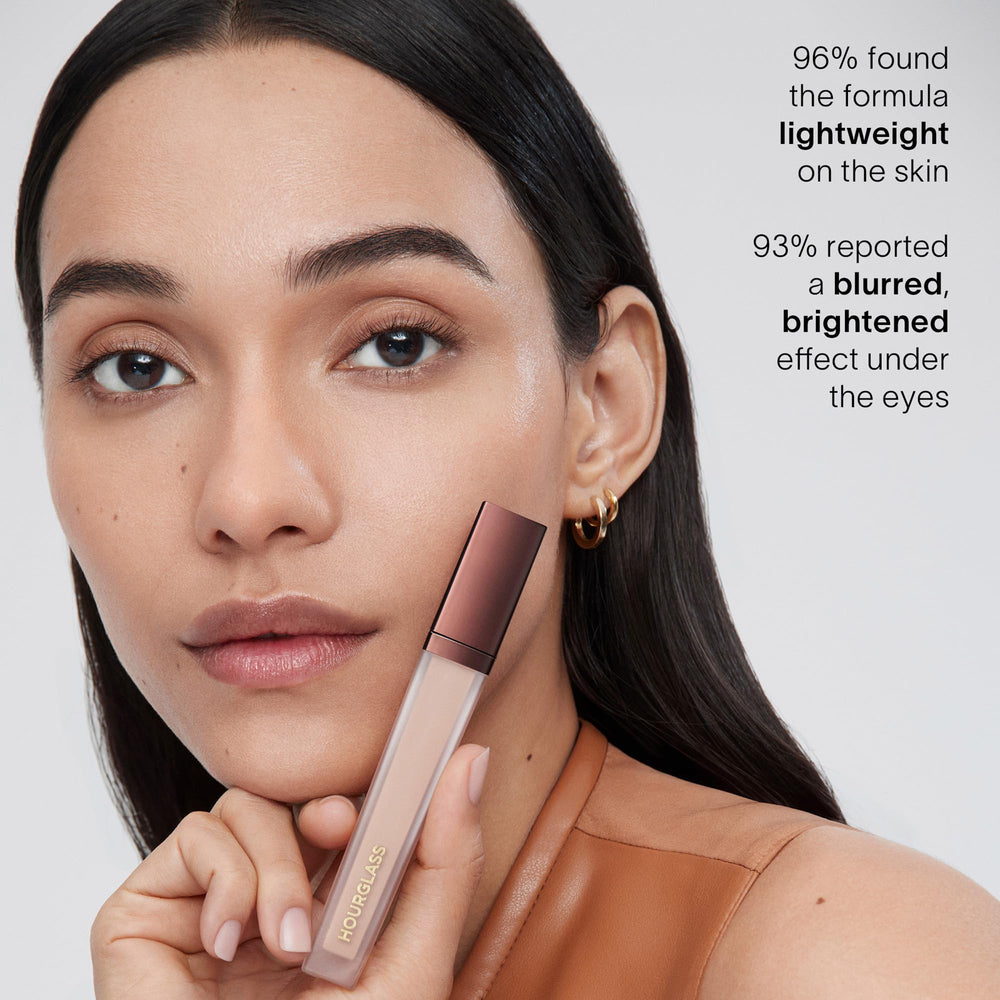 Hourglass Vanish Airbrush Concealer shade range swatches across multiple tones.
