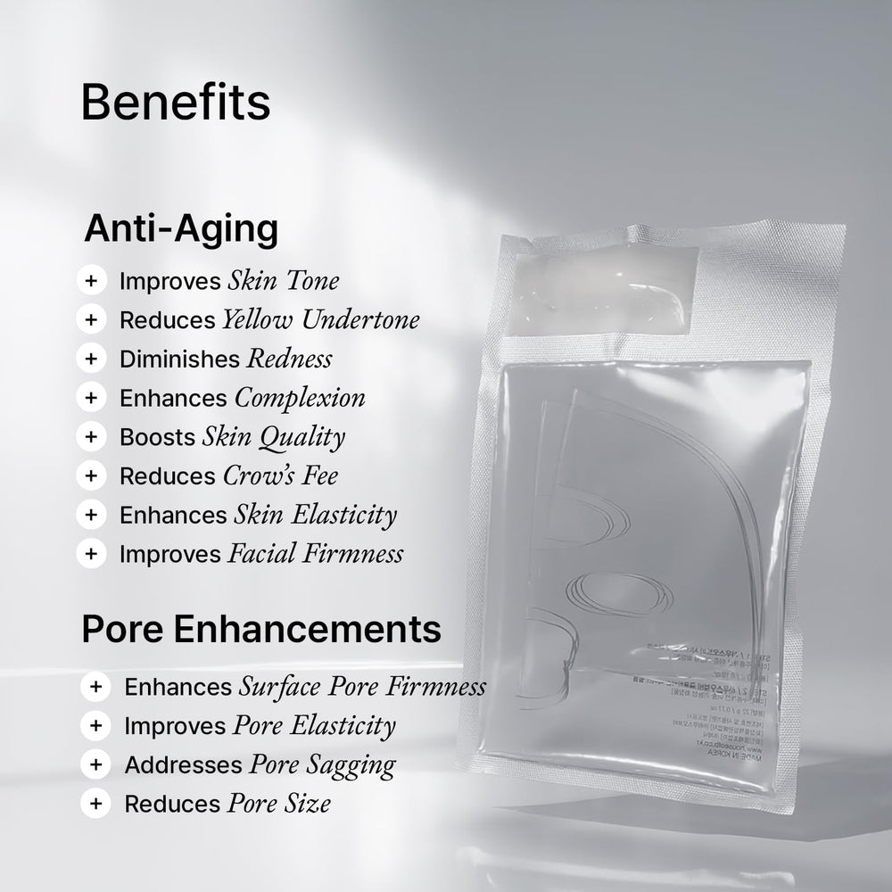 House of B Glow Glutathione mask film texture; premium sheet for comfortable wear.