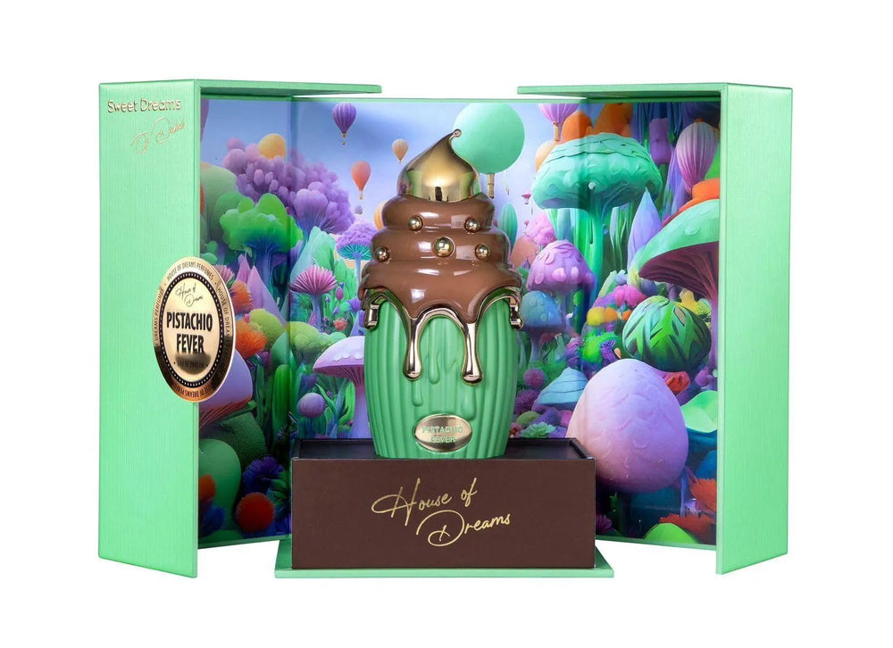 Label detail suggests a sophisticated gourmand fragrance experience.