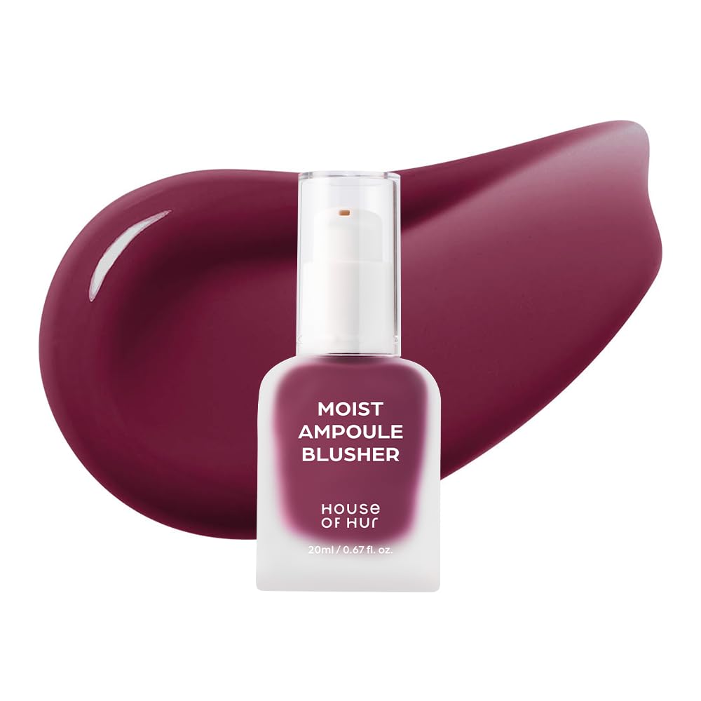 House of Hur Moist Ampoule Blusher Berry Purple swirl shows dewy, hydrating pigment for a fresh glow
