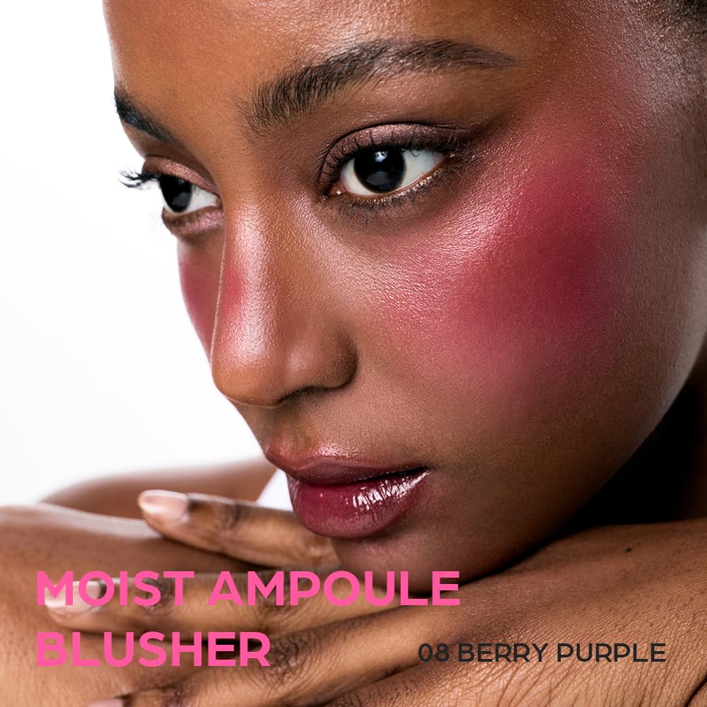 House of Hur Moist Ampoule Blusher Berry Purple texture closeup highlights silky blend