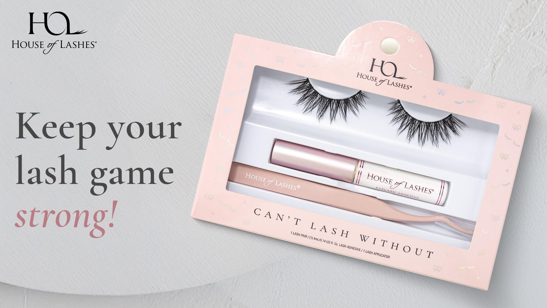 Award-winning latex-free lash glue provides reliable hold for all-day wear