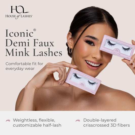 Iconic Demi full-volume cat-eye emphasizes lashes from root to tip for striking definition.