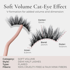 House of Lashes Iconic Lite Demi 3D fibers blend with natural lashes.