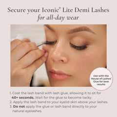 House of Lashes Iconic Lite Demi lightweight band for easy wear.
