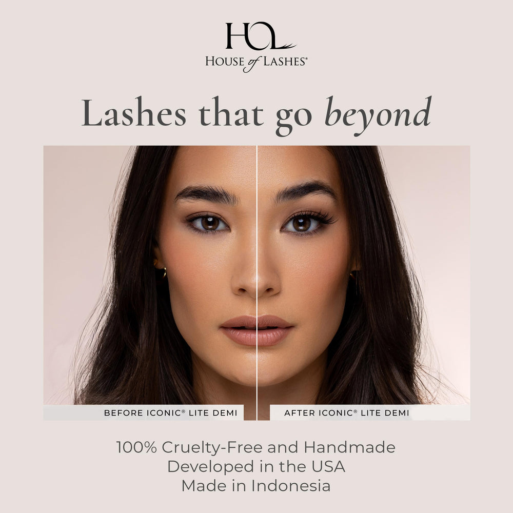 House of Lashes Iconic Lite Demi reusable up to 15+ uses with care.